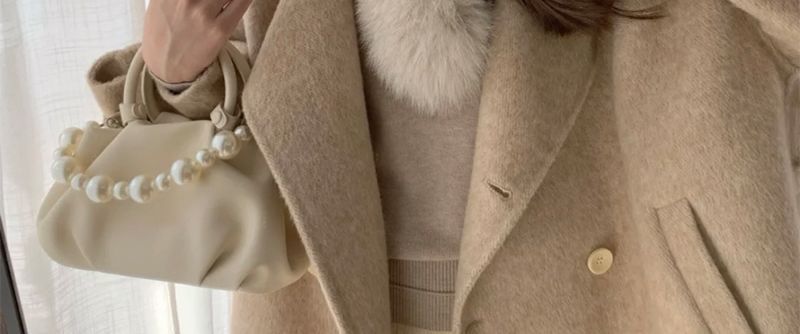 Dames trenchcoat van wolmix, oversized, dubbelrijs, Audrey Hepburn-stijl, jas voor de herfst en winter, warm, verdikt, casual, elegant, petite, vriendelijk_voghion.com