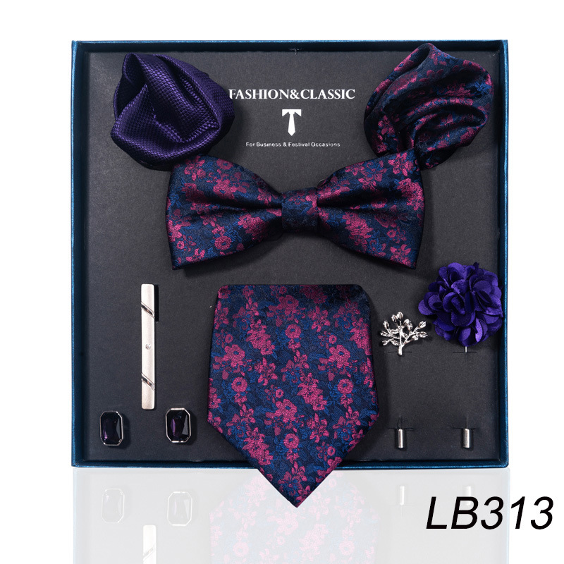 /Men's Ties & Handkerchiefs wedding groom's tie pocket square corsage gift box set men's tie ready stock wholesale_voghion.com