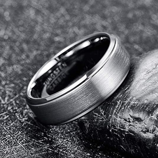High-End Sense Pair Neuer Herren-Business-Schmuck Wolframstahlring Einfaches Nischenzubehör_voghion.com