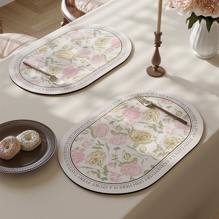 Mesa de comedor de estilo europeo, impermeable, resistente al aceite, lavable, de fácil limpieza, de cuero de lujo, con aislamiento térmico de alta gama._voghion.com