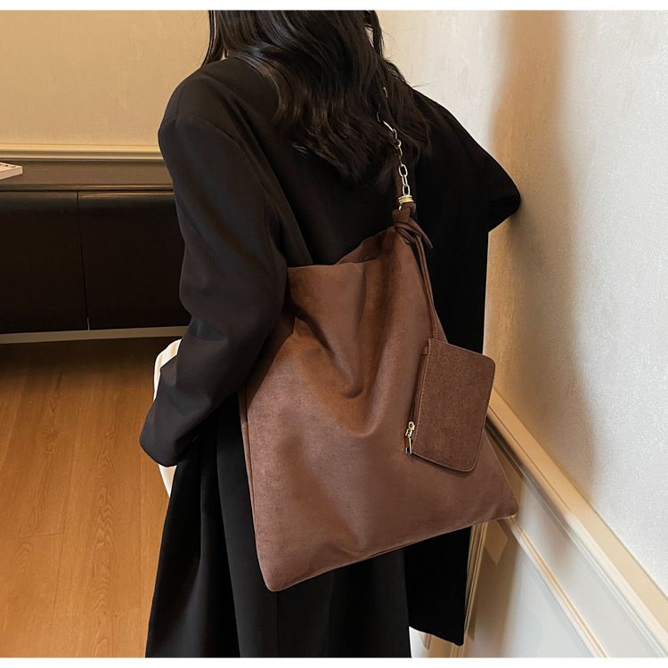 Sac à main tendance et décontracté, sac fourre-tout simple à grande capacité, sac à bandoulière._voghion.com