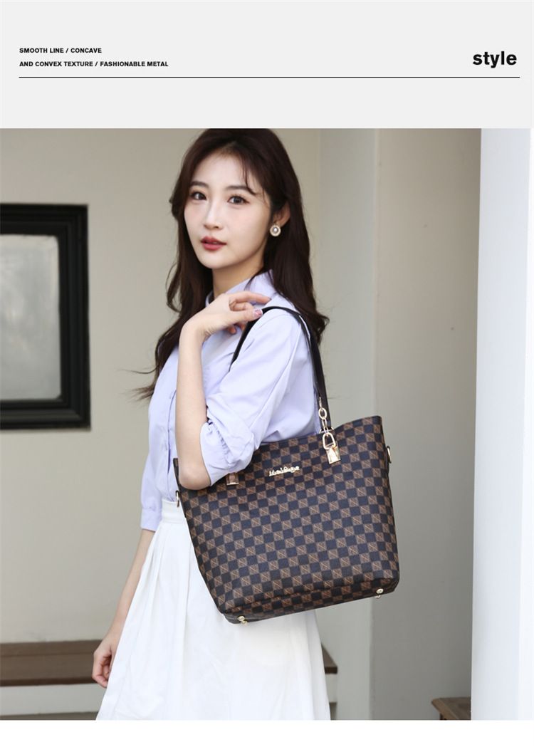 2024 Nowa koreańska moda drukowana Cross body Bun Mother Sześcioczęściowy zestaw damski torebka na jedno ramię duża torba_voghion.com