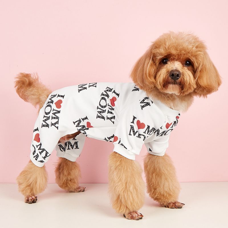 Haustier Kleidung Katze Druck Boxer Sweatshirt Hund Sommer Dünne Overall Welpen Top_voghion.com