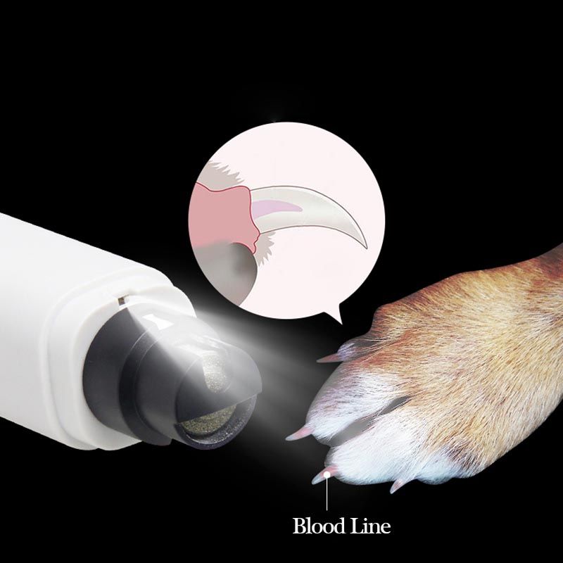 Cortaúñas para perros pequeños y grandes, con luz LED, recargable por USB, para patas de gato y mascotas._voghion.com