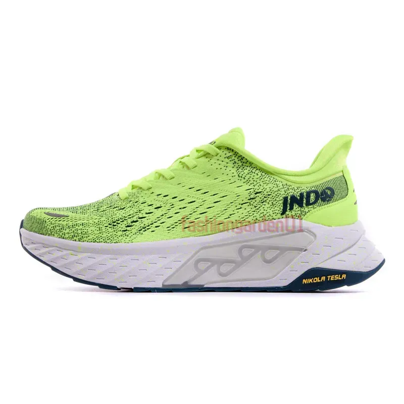 Chaussures de running JNDO Whale Leaping phosphorescentes 2.0 pour hommes et femmes, coloris Triple Black, Sunrise, Blanc et Jaune_voghion.com