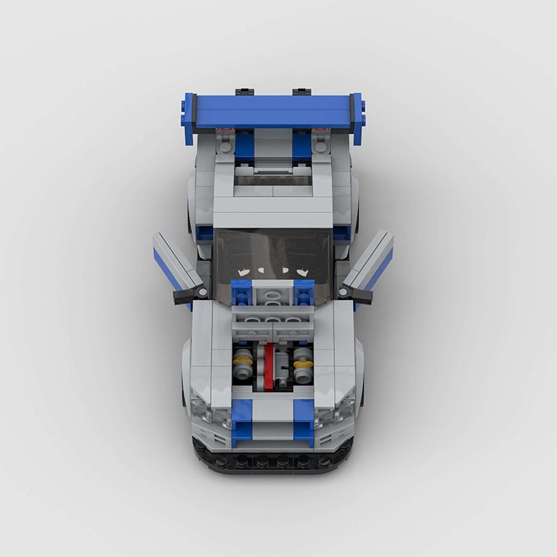 GTR Racing Car R34 MOC Small Particles Educational Building Blocks For Children Cross-Border_voghion.com