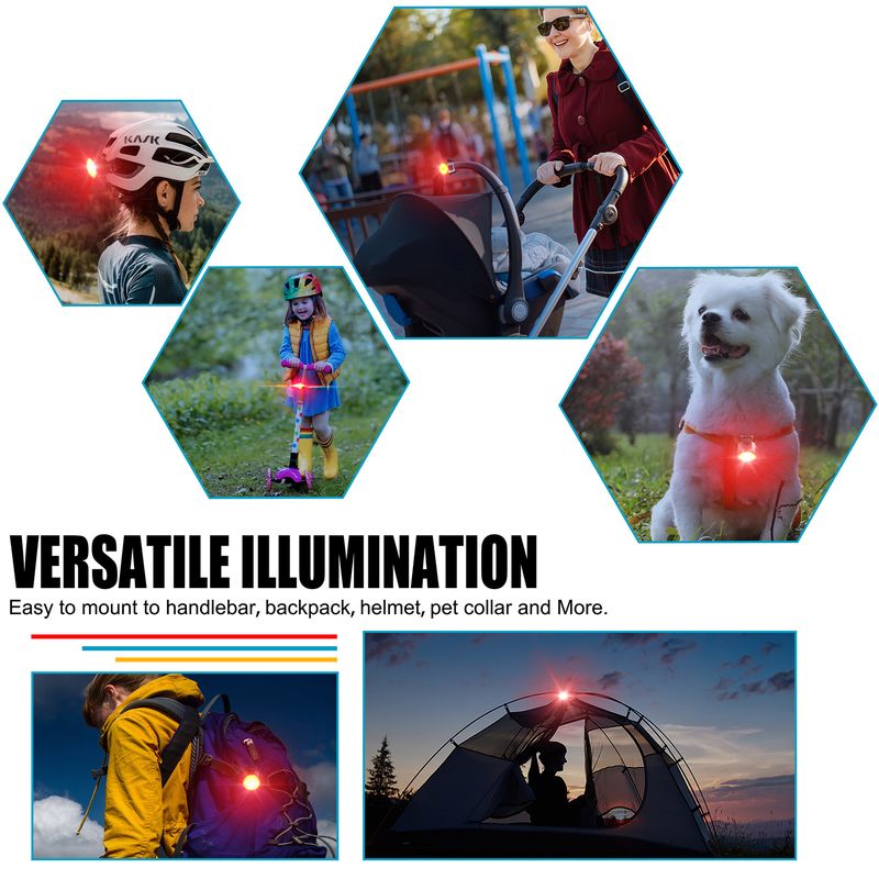Linterna de luz potente para ciclismo nocturno, luz delantera y trasera doble, carga USB, resistente a la lluvia, equipo para ciclismo de montaña._voghion.com