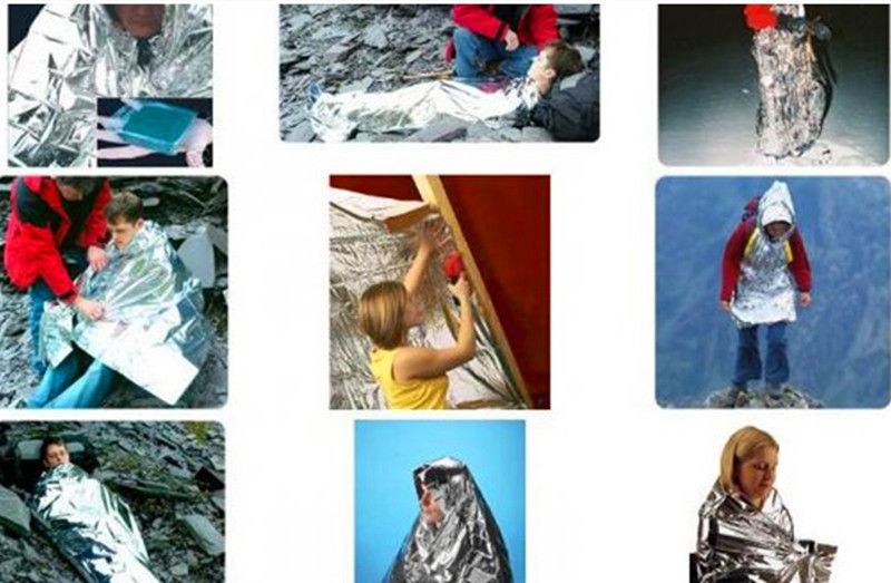 Pătură de prim ajutor 130*210 pătură izolatoare termică pătură de urgență pătură de salvare cutremur accesorii trusă de prim ajutor sac de dormit de prim ajutor_voghion.com