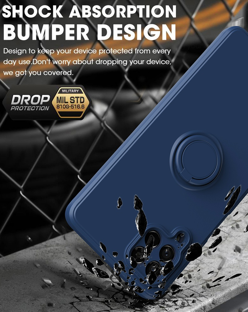 Θήκη υγρής σιλικόνης για Samsung Galaxy M12 M22 M32 M62 M21 M31 M51 M53 5G M10 M30S M31S F62 Κάλυμμα Coque Δαχτυλίδι θήκη Pho_voghion.com