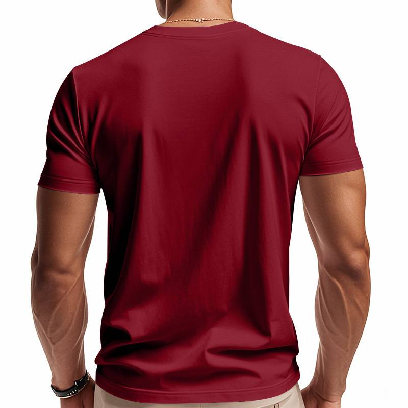 Trendiges, schnelltrocknendes, atmungsaktives, lässiges, sportliches und individuelles T-Shirt mit V-Ausschnitt für Herren im Frühling und Sommer_voghion.com