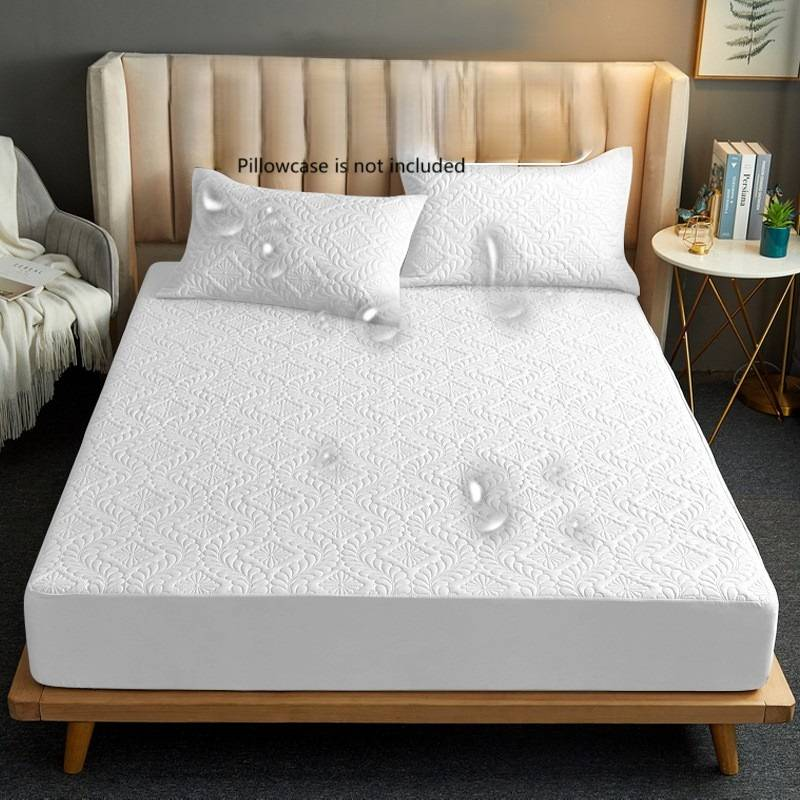 Drap-housse ultrasonique gaufré, imperméable, résistant à l'urine, protège-matelas, housse de lit, 1 pièce_voghion.com