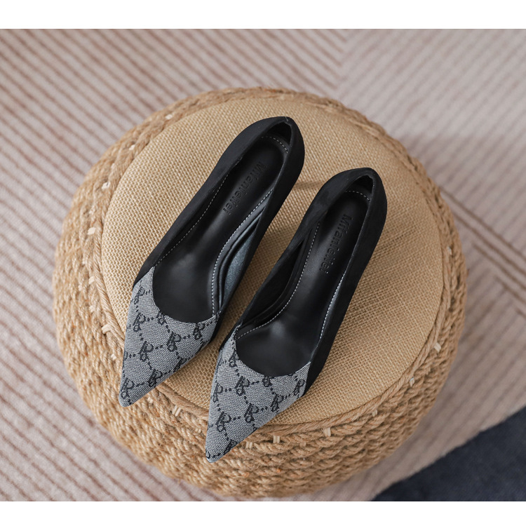 Damenschuhe Langfristiges Stehen ohne Ermüdungsarbeitsschuhe, Schöne Schwarze Professionelle Arbeits-Interview-Arbeitskleidung Stiletto-Lederschuhe_voghion.com