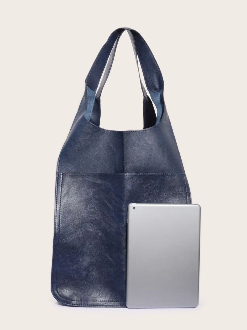 New Euro-American Retro Minimalist Large Tote For Women - Soft Leather, Spacious, Single-Shoulder/Handheld, Fit For Cross-Border Sale_voghion.com