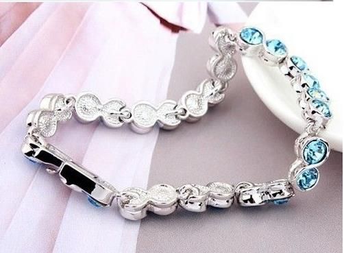 Heiße Verkäufe 18 Karat Platin Überzogene Armbänder Österreichischen Kristall Mode Custome Mädchen/Frauen Schmuck Für Woimen Großhandel_voghion.com