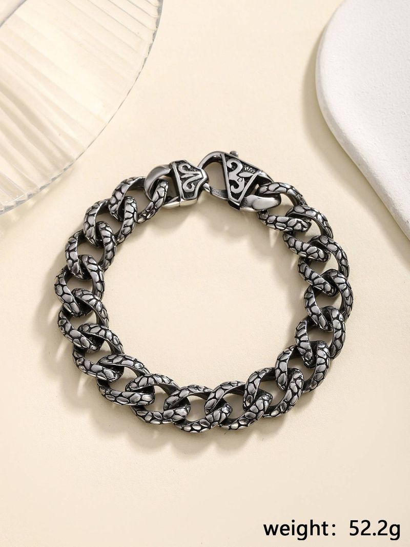 Style rétro européen et américain, style punk gothique, acier titane, tête de mort, style python, pour homme_voghion.com