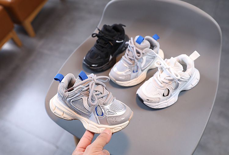 Spring and Autumn Children Sports Unisex Kids Sneakers Mesh Upper Breathable Basketball Shoes Tennis Casual Flats_voghion.com