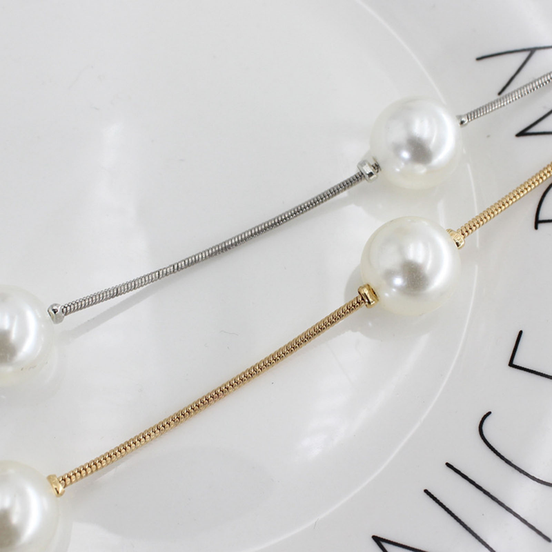 Zhuoxinder Réglable Ajusté Longue Chaîne De Taille Délicate Élégante Perle Acrylique Femmes Ceinture Mince Vêtements Ornement-Argent_voghion.com