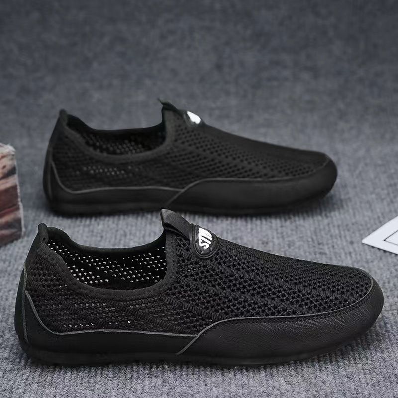 Herren Sommer Fliegen Gewebte Sport Freizeit Dünne Sohle Mesh Schuhe, Männer Und Arbeit Weiche Sohlen, Leichter Arbeitsschutz_voghion.com