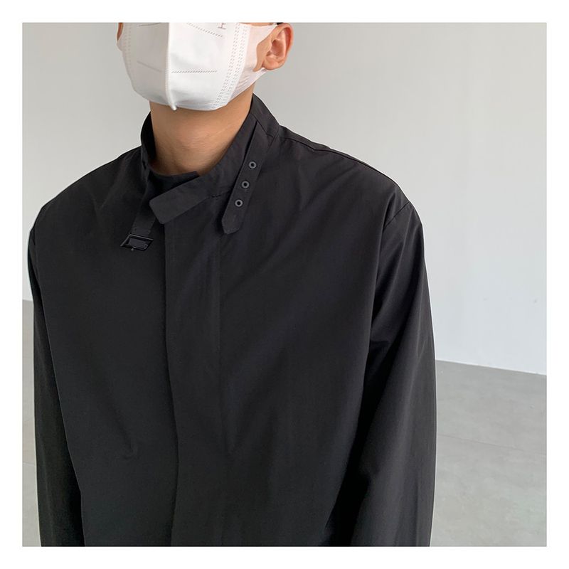 Nuova giacca con collo alto per uomo, alla moda e bella per la primavera e l'autunno, giacca corta per un top casual autunnale_voghion.com