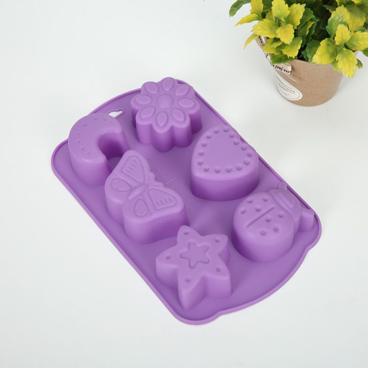 6-Cavity Insect & Moon Silicone Mold Set - Chocolate/Cake/Jelly Baking Pan For Kids & Halloween (Non-Stick BPA-Free Dishwasher Safe Easy Release)_voghion.com