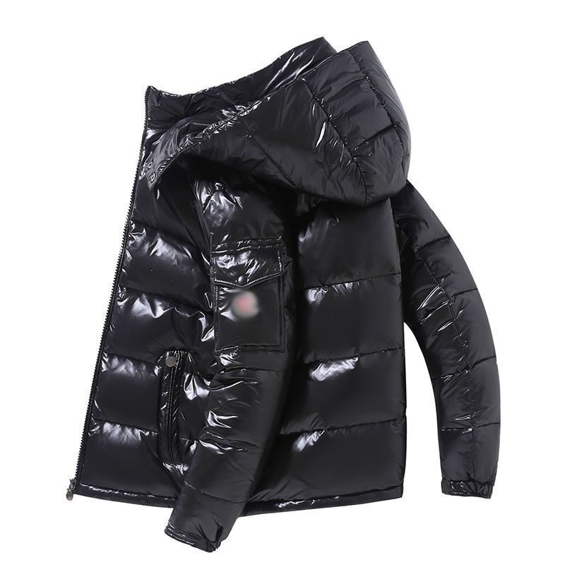 Winterjacke aus PU-Leder für Herren – Leichter Steppmantel mit abnehmbarer Kapuze, wasserabweisend und stylisch für die Freizeit_voghion.com