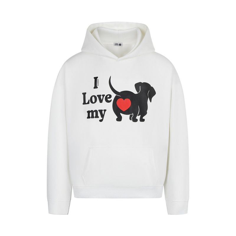 Felpa con cappuccio casual da uomo, con stampa di cuccioli di cartone animato, stile autunno-inverno, stile Vibe Trend_voghion.com