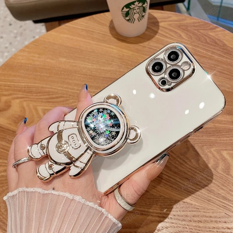 Note13 Glitter Quicksand Holder Plating Case On For Xiaomi Redmi Note 13 Pro 4g 5g 13pro 12pro Plus 11s 10s Silicone_voghion.com