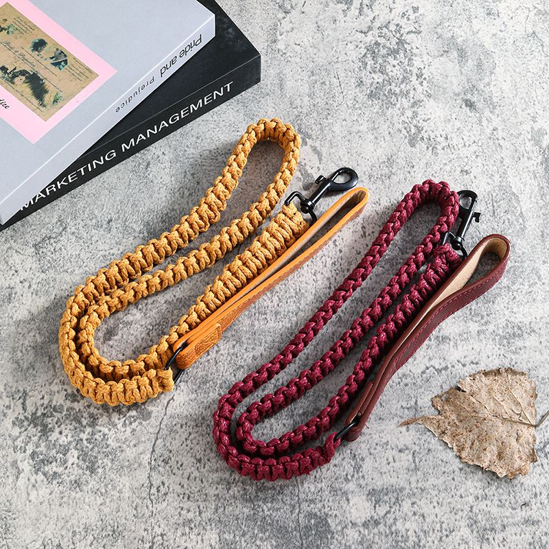 Pet Wax PU Leash For Large Medium Small Dogs Walking Rope Dog Chain Hot Sale_voghion.com