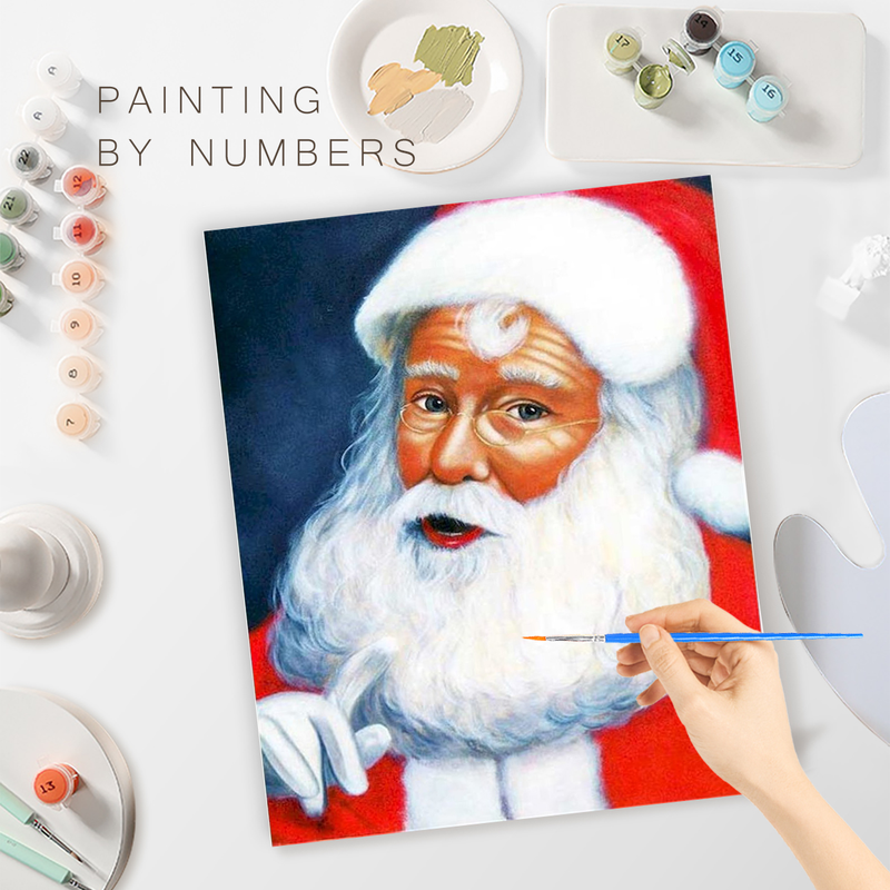 RUOPOTY Classic Paint By Numbers Handmade Decorative Paintings Santa Claus Painting Numbers Digital Portrait_voghion.com
