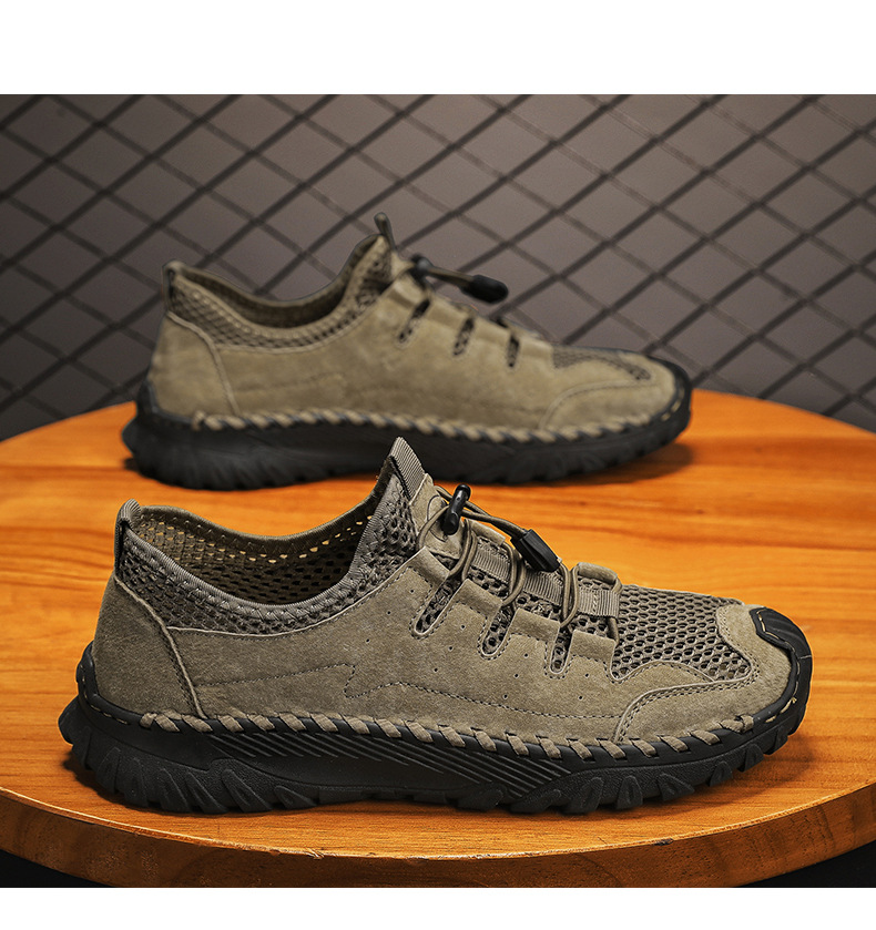 Merk alternatieve zomer stijl mat echt varkensleer mesh duurzame slip-on sport ademende heren casual schoenen_voghion.com