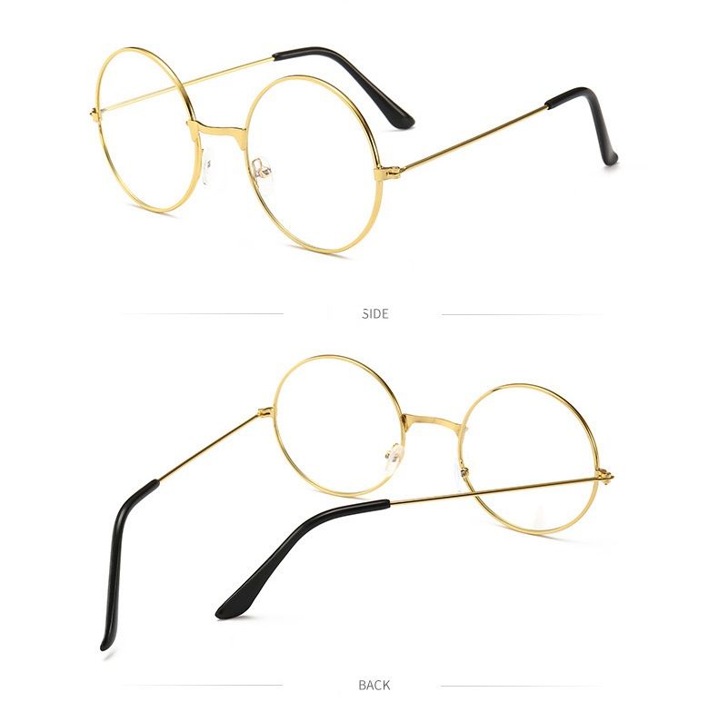 2025 Men And Women Retro Round Blue Light Computer Mirror Reading Games Eye Protection Deco Glasses_voghion.com
