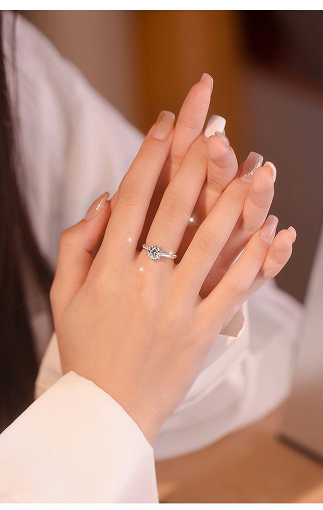 Couple Men's Women's Style, One Pair Wedding Ring, Diamond Ring with Adjustable Mouth, Unique and High end Design_voghion.com