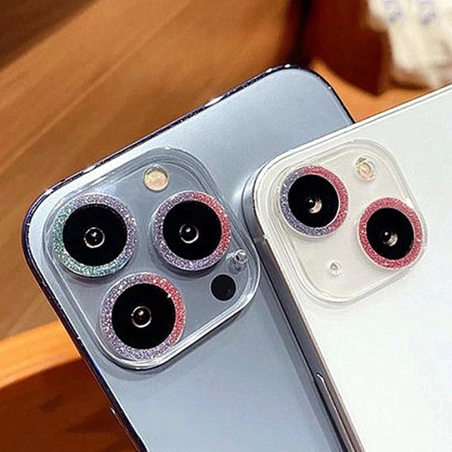 Sticlă transparentă transparentă cu sclipici pentru iPhone 13, 12 Mini, 13 Pro Max, capac spate cu lentilă transparentă_voghion.com