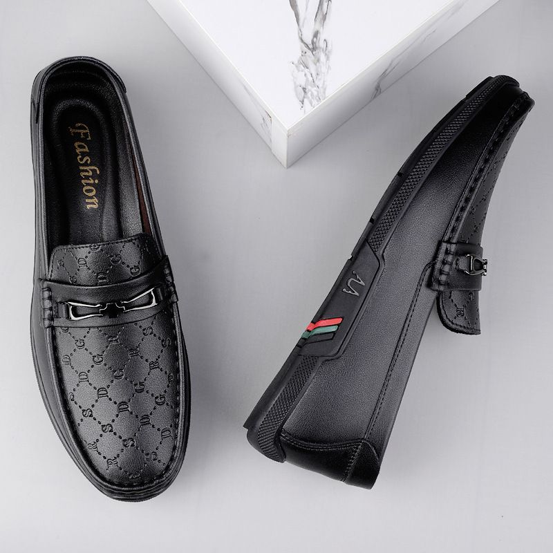 2025 New Summer Top Layer Cowhide Loafers Men's Genuine Leather Versatile Casual Slip-On Shoes_voghion.com