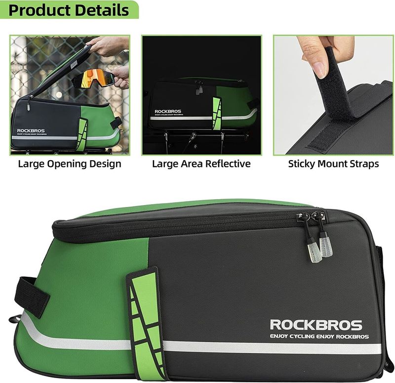 Borsa portapacchi per bicicletta ROCKBROS, borsa da sella, borsa da picnic multifunzionale_voghion.com