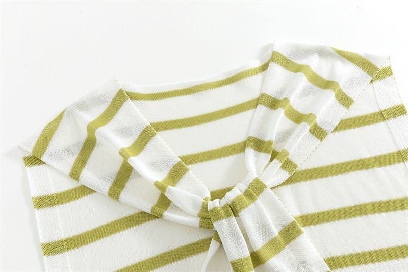 Women's Clothing Thin Striped Ice Silk Knitted Shawl For Women In Summer With Skirt For Outer Wear Sun Protection Thin Shoulder With Collar_voghion.com