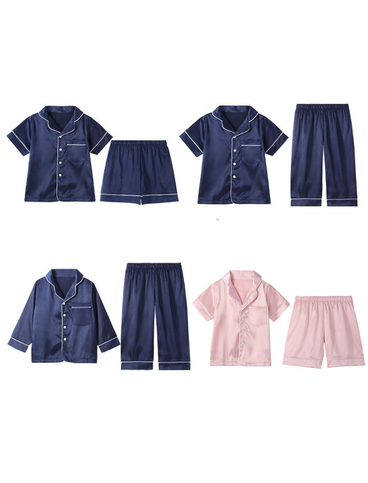 Roupas de bebê para meninas pijamas primavera seda gelo conjunto de homewear infantil pijamas para meninos adolescentes_voghion.com