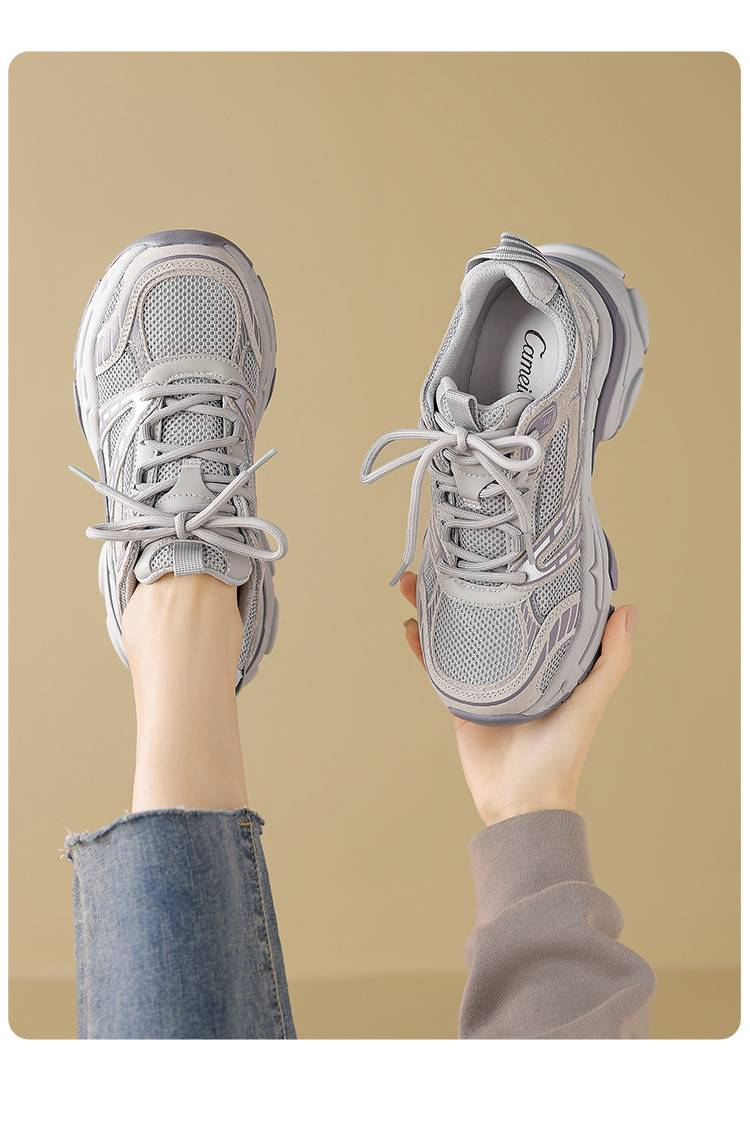 Cameido Lightweight Thick-soled Dad Shoes For Women. In The Spring Of 2025, These Are Casual Sports Shoes With Mesh Paneling,_voghion.com