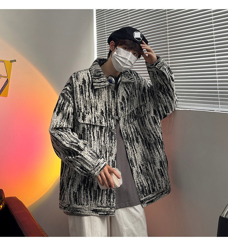 Herrenbekleidung Street Blasting Jeansjacke für Herren Frühlings- und Herbsttrendmarke Ins Style Hip Hop Jacke Herbsttrend Hübsche und hochwertige Oberteile_voghion.com