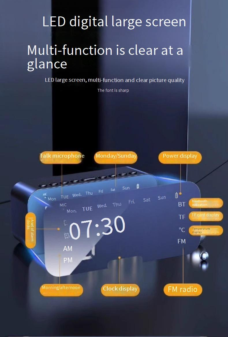 Despertador Inteligente Study Buddy - Caixa de Som Bluetooth com Reprodução TF para Estudantes
ACZT_voghion.com