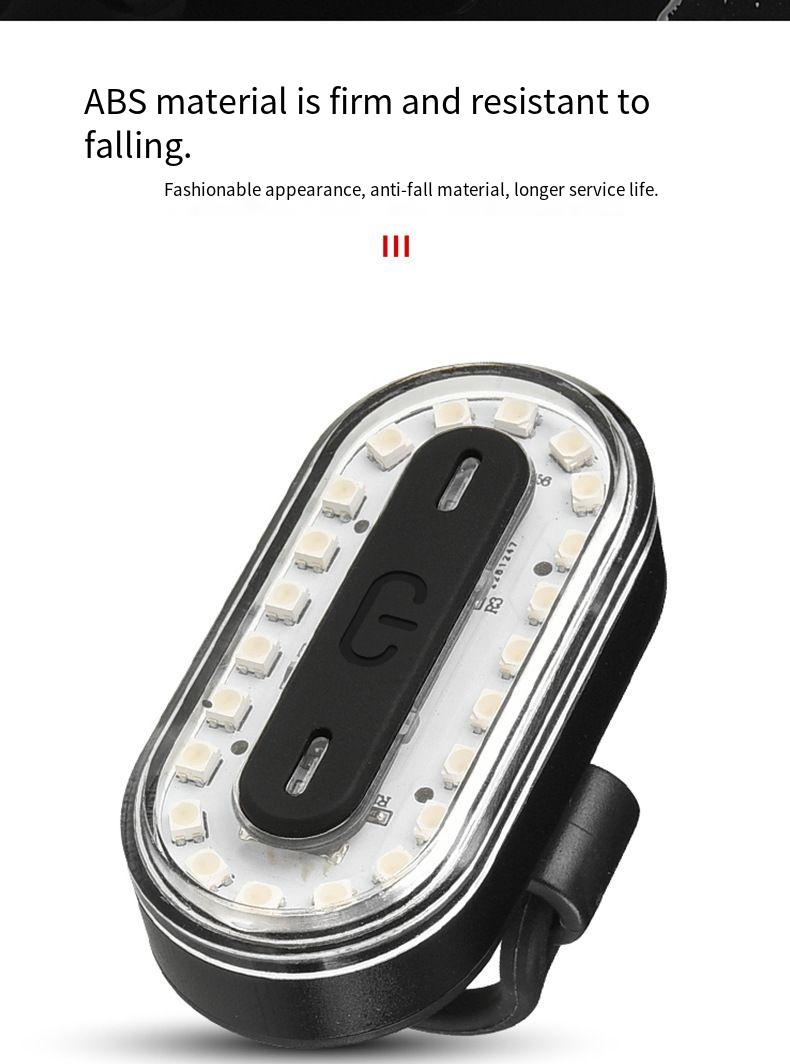 Bicycle Light Tail Light Mountain Bike Riding Light Warning Light USB Charging Night Riding Light Bicycle Accessories Equipment Colored Light_voghion.com