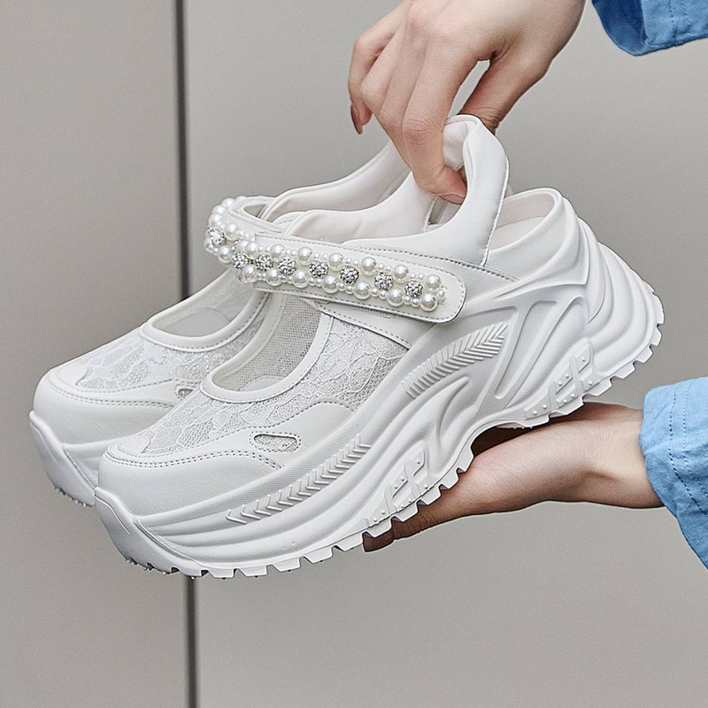 Cameido Women's Beige Round-Toed Casual And Comfortable Thick-Soled Sandals_voghion.com