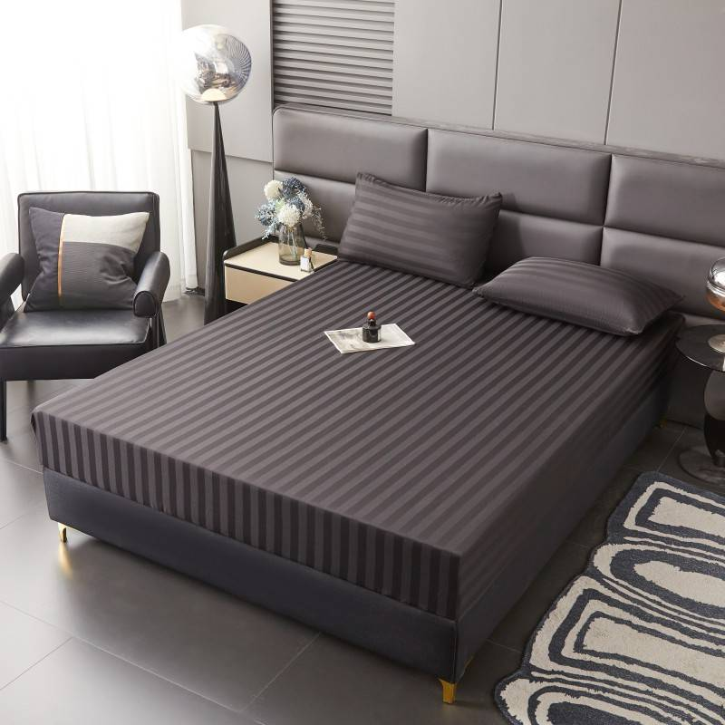 Drap-housse simple en satin brillant et frais, série DT, couvre-lit, protège-matelas, 1 pièce_voghion.com