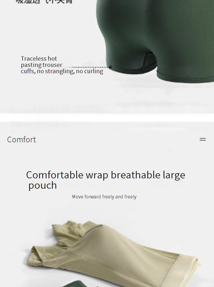 Men's Underwear Antibacterial Comfortable Boxer Briefs Student Pants Fashionable And Simple Four Colors Optional_voghion.com