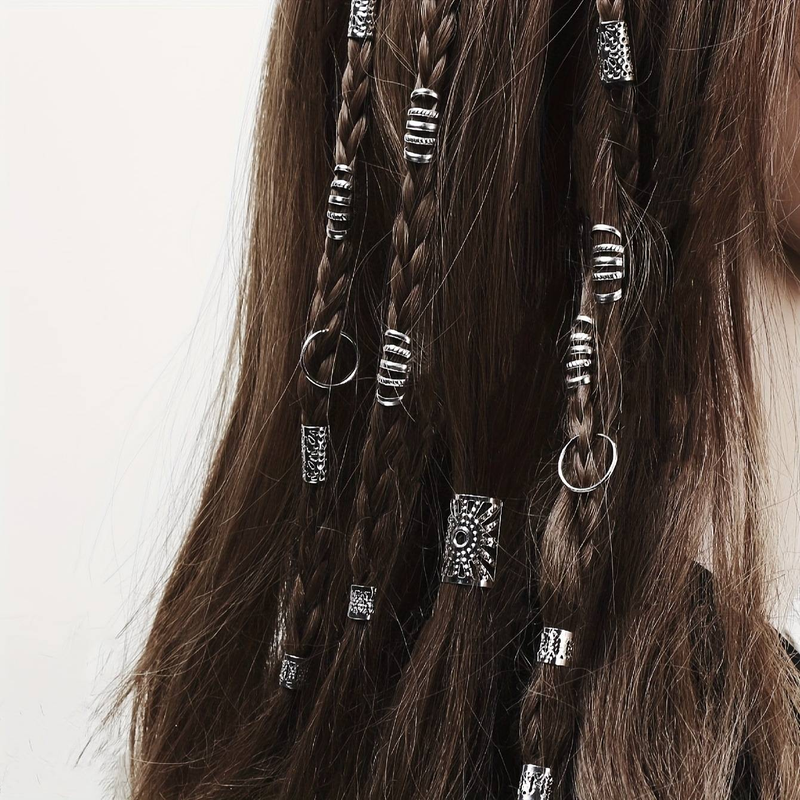 85 pezzi di accessori fai da te per dreadlock per parrucche, i più venduti in Europa e in America, anelli per extension con trecce traforate_voghion.com