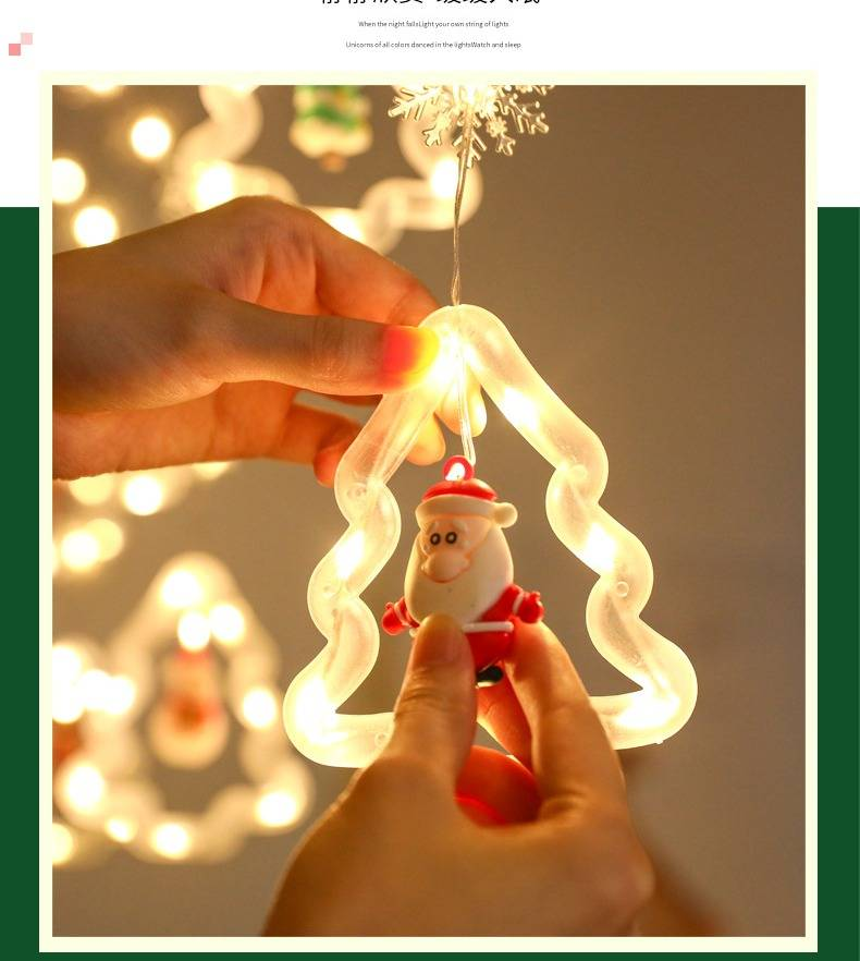 Warmweiße/bunte Lichterketten für Weihnachtsdekorationen – USB-/batteriebetriebene LED-Lichterketten in Stern- und Baumform für festliche Atmosphäre im Innen- und Außenbereich_voghion.com