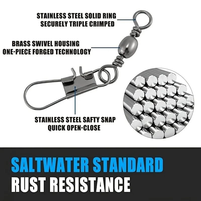 Fishing Tools 100pcs/box Figure Eight Ring Fishing Connector Swivels Interlocking Pin Bearing Rolling Rotating Buckle Rotating Eight_voghion.com