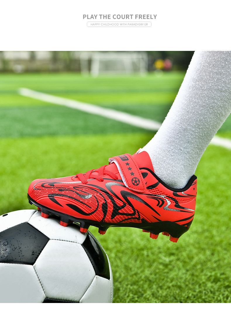 C Luo Children's Professional Long Nail Football Shoes Boys Primary School Boys Game Training Special Broken Nail Sneakers Men_voghion.com