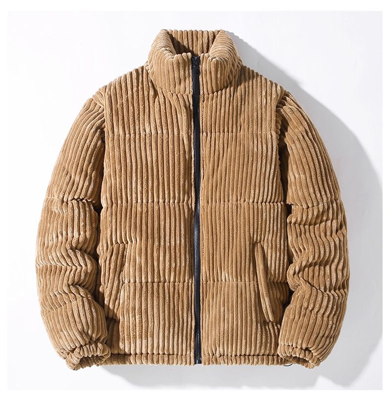 Vestiti invernali da uomo in velluto a coste spesso e caldo, giacca in cotone, top in lana d'agnello per studenti adolescenti_voghion.com