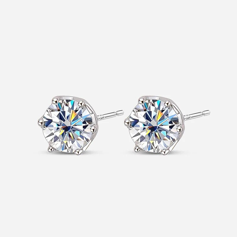 Tancise Real 1 CT D -väriset moissanite-nappikorvakorut naisille Laadukkaat Sterg Sier Sparkg -hääkorut_voghion.com